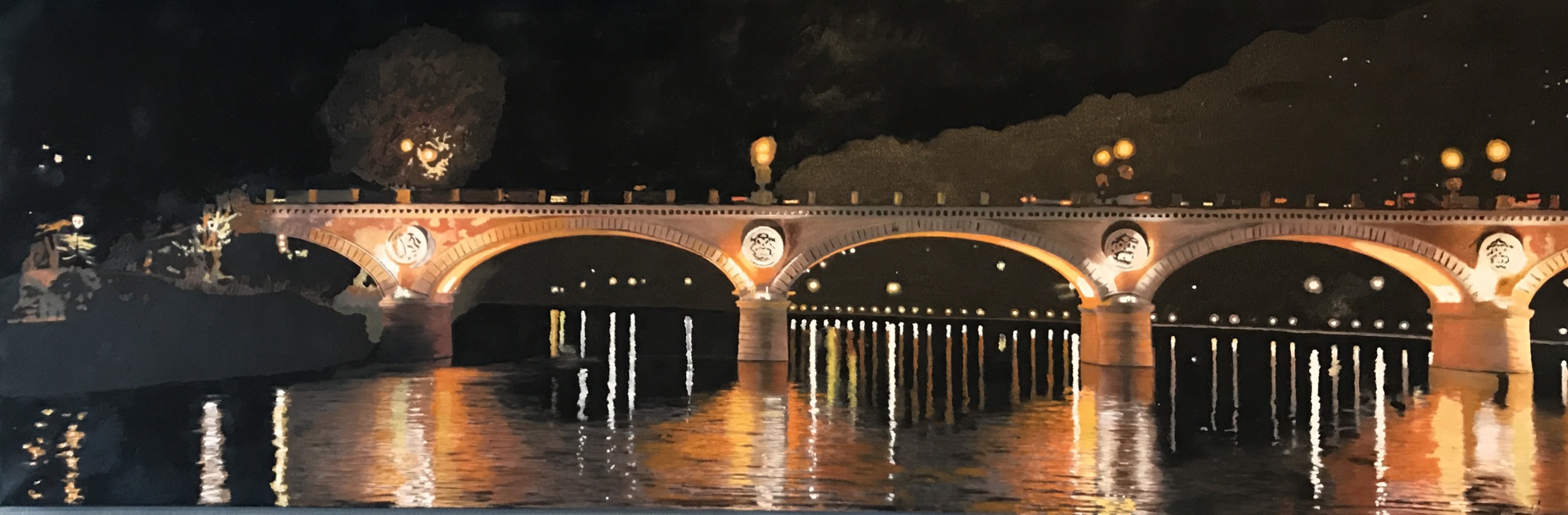 Ponte Isabella di notte